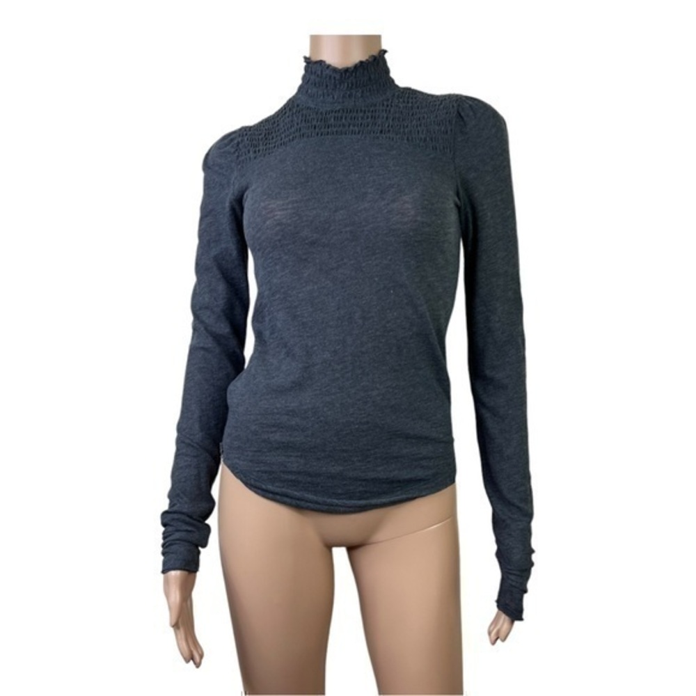 We The Free Women Top blouse Gray Pullover Sz XS